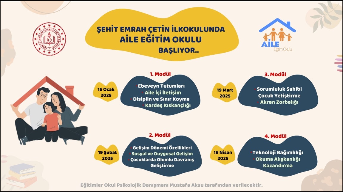 Aile Eğitim Okulu Seminerleri Başlıyor